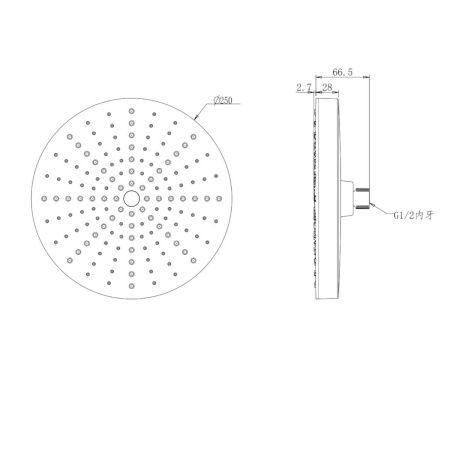 Верхний душ Savol SK-DP08 черный