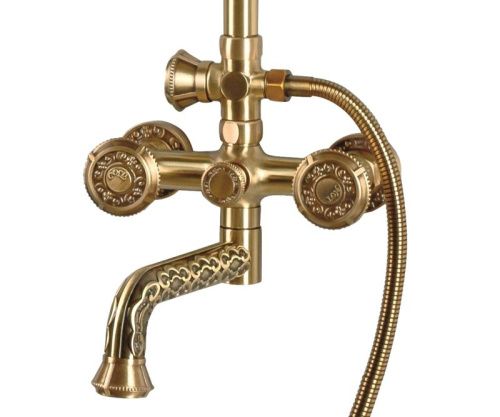 Душевая стойка Bronze de Luxe 10121PF настенная цвет бронза - фото 4