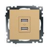 Розетка 2-местная USB Stekker Катрин 49229