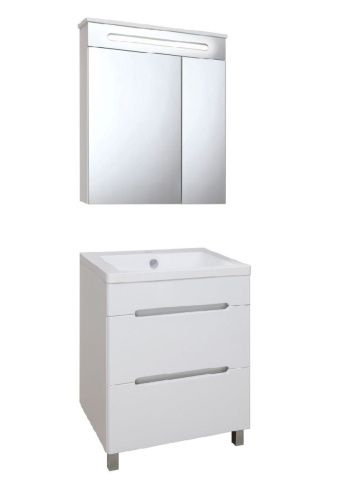 Зеркало-шкаф RUNO Парма 1147 60х75 подвесной цвет белый - фото 4