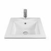 Раковина из сантехнического фарфора Bond Cube S06-410 40х40 встраиваемая цвет белый 1 отверстие под смеситель