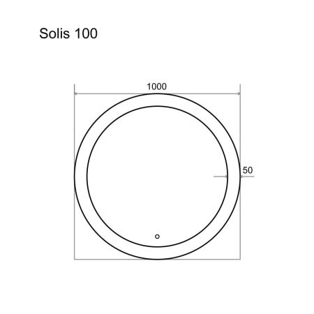 Зеркало с подсветкой Alavann Solis ALV0748003 100х100 подвесное