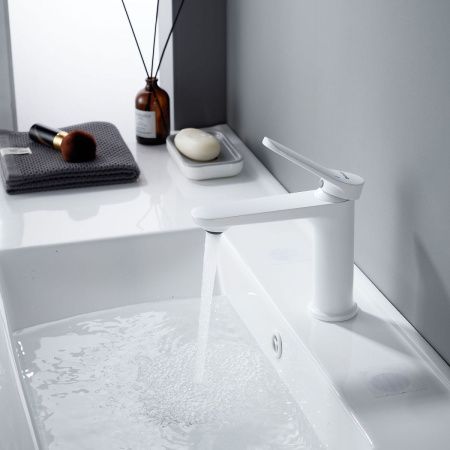 Смеситель Shevanik S43C S4301C на раковину белый