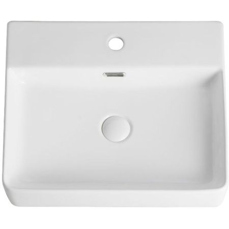 Тумба с раковиной Orange Line Li-60TubMDF+B04-500W 60х50 подвесная цвет черный