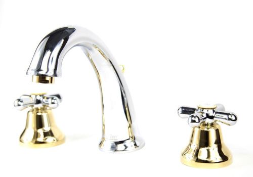 Смеситель Webert Armony AM750101017 на раковину хром/золото - фото 4