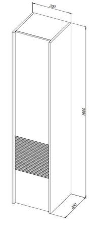 Шкаф-пенал Aquanet Вита 00332447 40х160 подвесной цвет белый