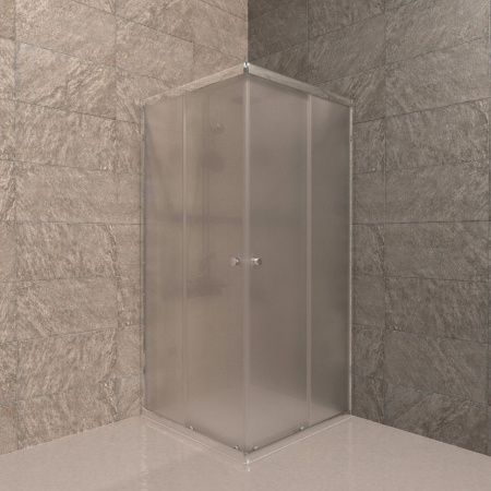 Душевой уголок Тритон Вента-Хром-Вельвет Щ0000067978 80х80 стекло матовое профиль хром без поддона