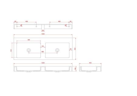 Раковина из искусственного камня Armadi Art Flat 888-120 120х50 подвесная цвет белый без отверстий под смеситель