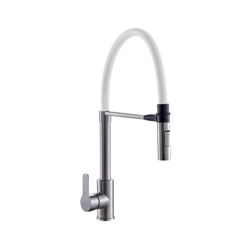 Смеситель для кухни Fashun A54511-8 на мойку сатин/белый - фото 2