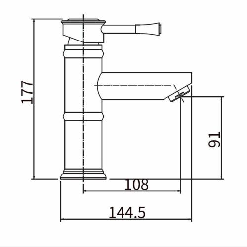 Смеситель Fashun A51008 на раковину сатин - фото 3