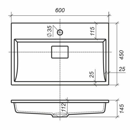 Раковина из искусственного камня Uperwood Barsa 2911120345 60х50 полувстраиваемая цвет белый