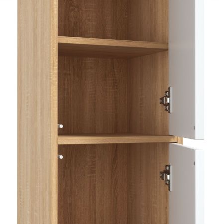 Шкаф-пенал Onika Дайлер 403568 40х140 подвесной цвет белый/коричневый