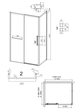 Душевой уголок Grossman Style 120.K33.05.1010.10.02 100х100 стекло шиншилла профиль хром без поддона