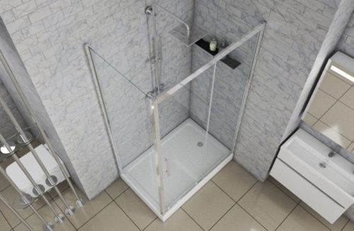 Душевой уголок Bravat Stream BS120.3103S 120х80 стекло прозрачное профиль хром без поддона - фото 4