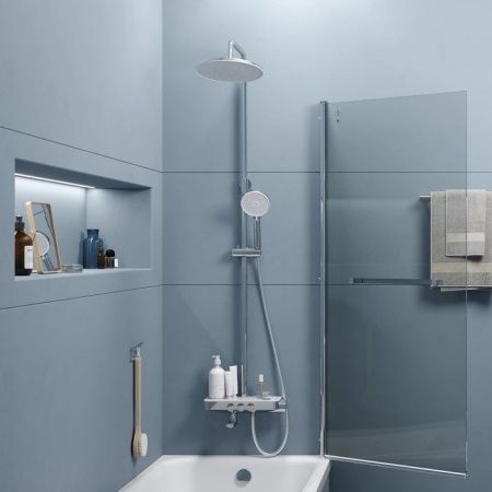 Душевая стойка Iddis Shelfy SHESBBTi06 настенная цвет хром