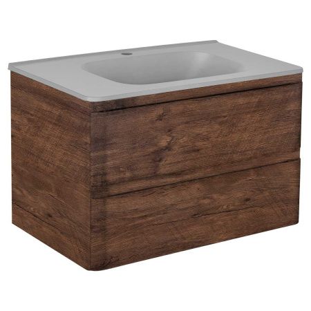 Тумба под раковину Vincea Vico VMC-2V800RW 80х50 подвесная цвет коричневый
