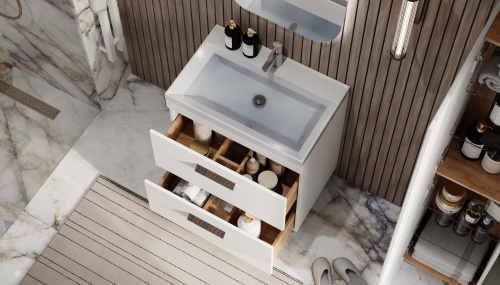 Тумба под раковину Velvex ORLANDO tnORL.70-211 70х45х80 напольная цвет белый - фото 5