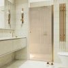 Душевая дверь Maybah Glass MGD-810-3 90х200 стекло тонированное профиль золото