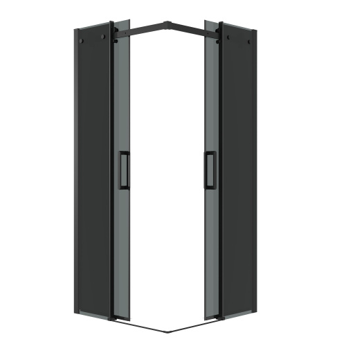 Душевой уголок Grossman Classic 300.K33.04.9090.21.10 90х90 стекло тонированное профиль черный матовый - фото 2