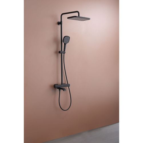 Душевая стойка Raglo R22.26.06 настенная цвет черный - фото 3