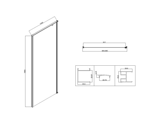 Душевой уголок Vincea Slim-N VSR-5SN1010CL 100х100 стекло прозрачное профиль хром глянцевый - фото 3
