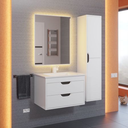 Тумба под раковину Uperwood Modul 2930205354 60х40 подвесная цвет белый