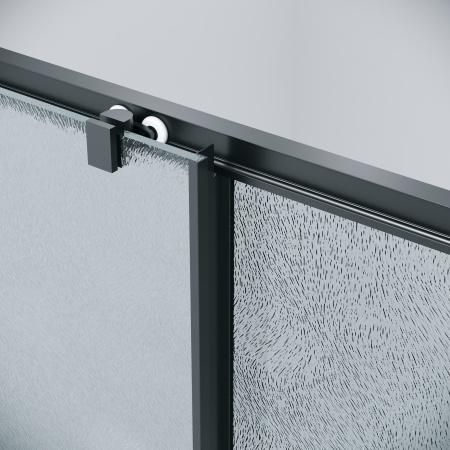 Душевая перегородка Grossman Cosmo 200.K33.02.70.21.02 70х195 стекло текстурное профиль черный матовый