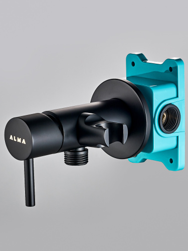 Гигиенический душ со смесителем ALMAes Benito AL-859-05 черный - фото 3