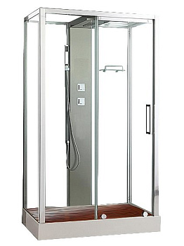 Душевая кабина Acquazzone Helena 120ESL-R без электрики 120х90 прямоугольная с крышей ориентация правая