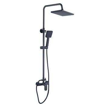 Душевая стойка Bond Cube B01-8488 настенная цвет черный матовый