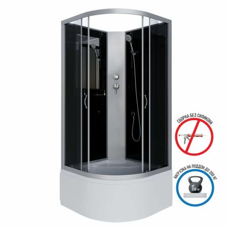 Душевая кабина Niagara Classic 25071434BK 80х80 четверть круга без крыши ориентация универсальная