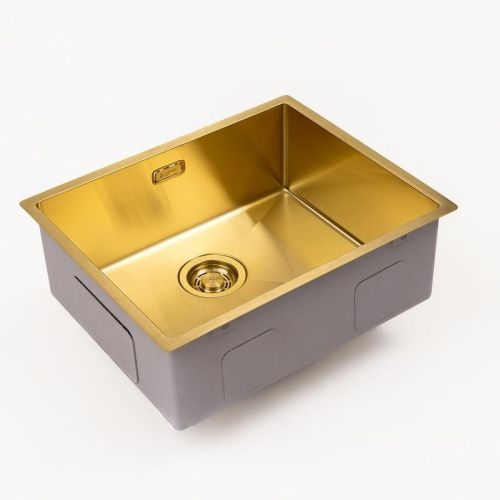 Кухонная мойка Grandex Aqua 5041741 54х44 цвет золото поверхность матовая - фото 4
