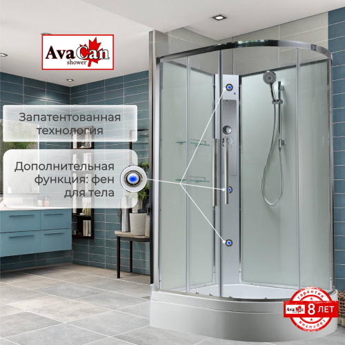 Душевая кабина AvaCan EM EM3912LNT 120х90 асимметричная без крыши ориентация левая - фото 4 Душевая кабина AvaCan EM EM3912LNT 120х90 асимметричная без крыши ориентация левая - фото 4