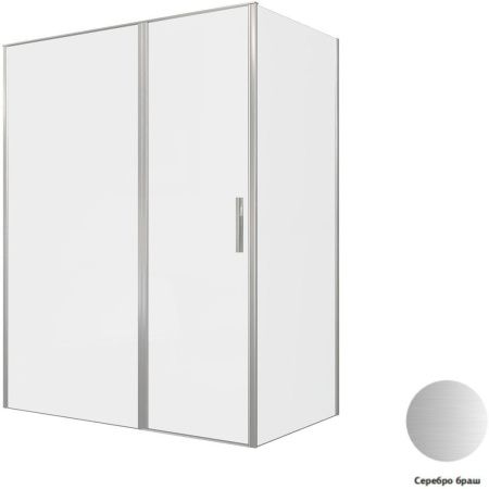 Душевой уголок Allen Brau Priority 3.31038.BA + 3.31044.BA 160х90 стекло прозрачное профиль серебро без поддона