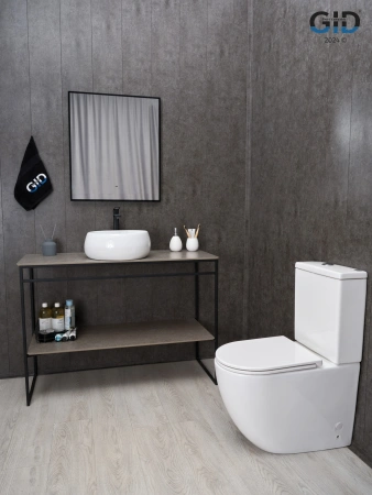 Раковина керамическая Gid Esfera 51213 40х40 накладная цвет белый без отверстий под смеситель