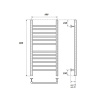 Полотенцесушитель Point Аврора PN10148S 43х80 водяной хром