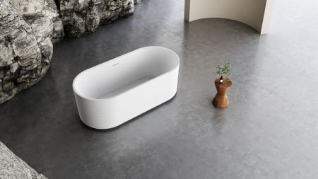 Ванна акриловая Abber AB9436-1.7 170х80 отдельностоящая овальная с каркасом