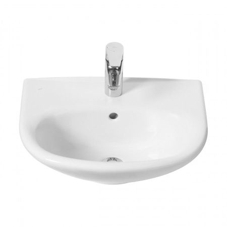 Раковина из сантехнического фарфора Jika Zeta 8103900001049 50х40 подвесная цвет белый 1 отверстие под смеситель