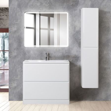 Шкаф-пенал BelBagno Albano ALBANO-1600-2A-SC-BL-P 30х160 подвесной цвет белый