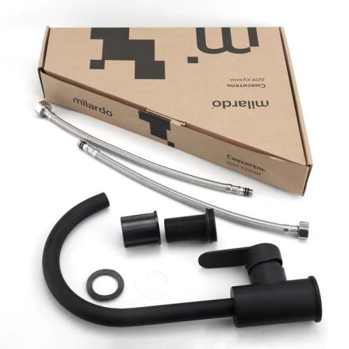 Смеситель для кухни Milardo Poli POLBLJ0M05 на мойку черный матовый - фото 3