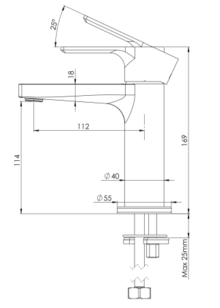 Смеситель Mariani Kali A37380KL12 на раковину белый