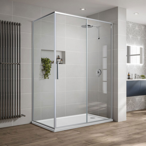 Душевой уголок Vincea Slim-U VSR-2SU9012CL 120х90 стекло прозрачное профиль хром глянцевый