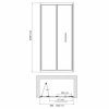 Душевая дверь Wasserkraft Weser 78F 78F12 100х200 стекло прозрачное профиль хром
