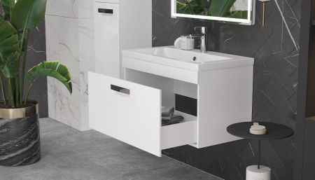 Тумба под раковину Velvex ESTEA tpEST.80.1Y.233 80х40 подвесная цвет белый