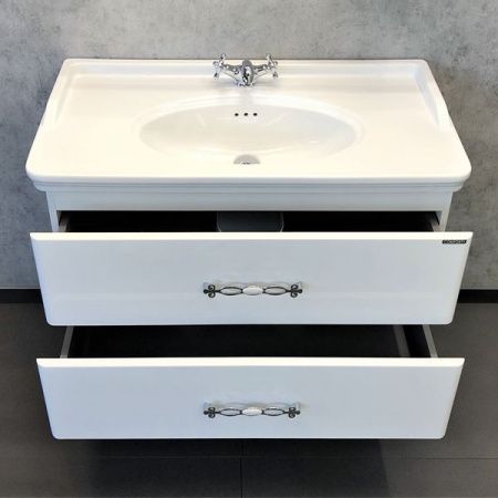 Тумба с раковиной Comforty Неаполь 00004139025CF 100х50 подвесная цвет белый