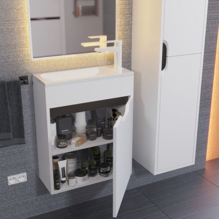 Тумба под раковину Uperwood Modul 2930205359 50х20 подвесная цвет белый