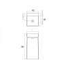 Раковина керамическая Dea Design Pedestal Basin DD2019 420 18 40х50 напольная цвет белый без отверстий под смеситель