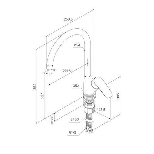 Смеситель для кухни Milardo Rora RORBN0JM05 на мойку сатин - фото 5