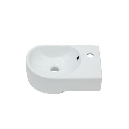 Раковина из сантехнического фарфора Melana 320347L-805 40х30 подвесная цвет белый 1 отверстие под смеситель