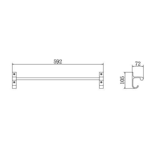 Полотенцедержатель с крючками Fashun A71501-7 - фото 3